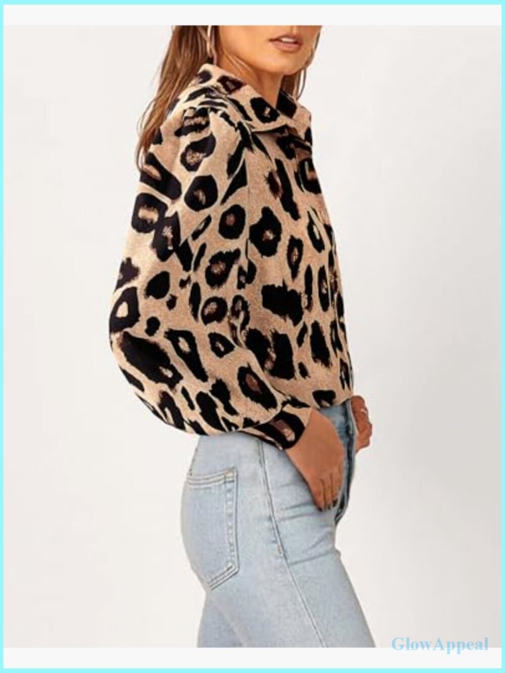 Dressy Casual Long Sleeve Button Down Blouse V Neck Boho Spring Top - Picture 3 of 7